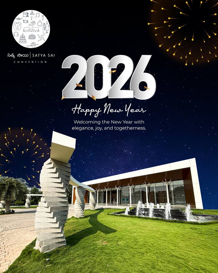 Instagram post by Satya Sai Convention, 31 December 2025